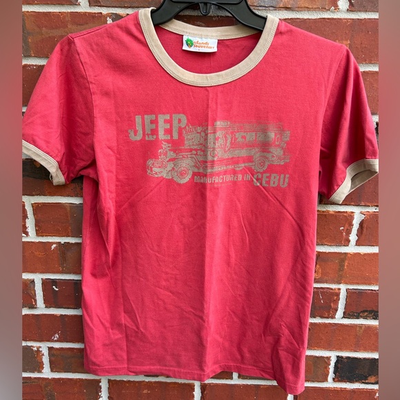 Islands Souvenirs Jeep Short Sleeve Large Crew Neck T-Shirt - Picture 1 of 5